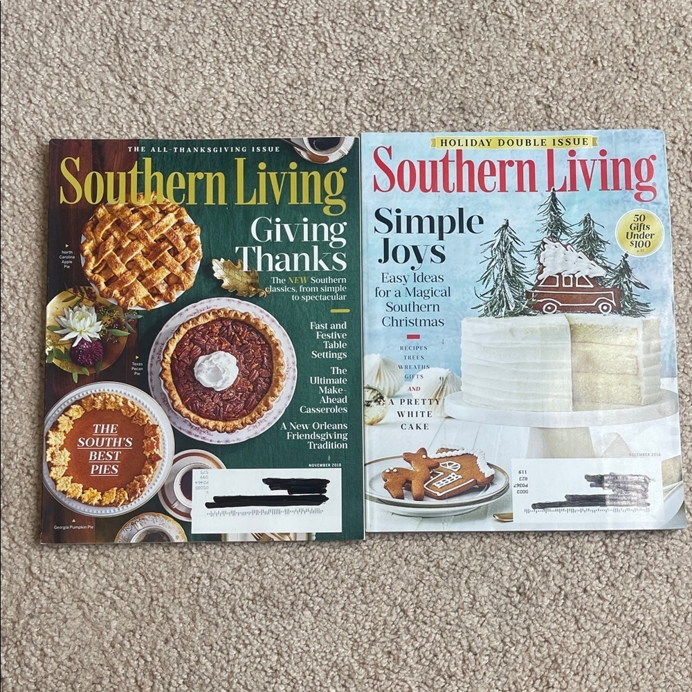 Southern Living Cookbooks - Festive Orange and Blue Covers